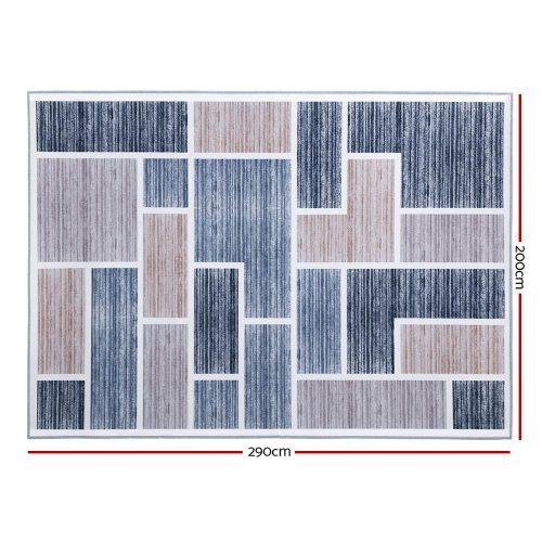 Floor Rugs Short Pile Area Rug Large Modern Carpet Soft Grey – 200×290 cm