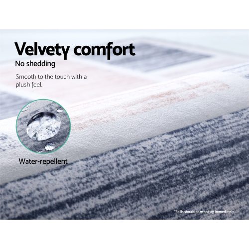 Floor Rugs Short Pile Area Rug Large Modern Carpet Soft Grey – 200×290 cm