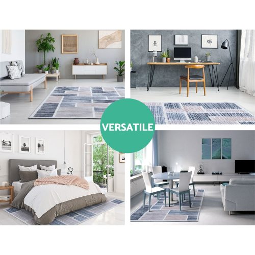 Floor Rugs Short Pile Area Rug Large Modern Carpet Soft Grey – 200×290 cm
