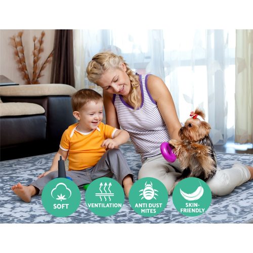 Floor Rugs Living Room Bedroom Soft Large Carpet Rug Short Pile – 200×290 cm