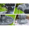 3 Tier Solar Powered Water Fountain – Black