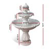 3 Tier Solar Powered Water Fountain – Ivory