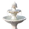 3 Tier Solar Powered Water Fountain – Ivory