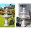 3 Tier Solar Powered Water Fountain – Ivory