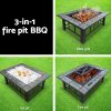 Fire Pit BBQ Grill Ice Bucket 3-In-1 Table