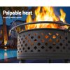 Fire Pit BBQ Grill Smoker Portable Outdoor Fireplace Patio Heater Pits – 76X76X50 cm