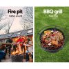 Fire Pit BBQ Grill Smoker Portable Outdoor Fireplace Patio Heater Pits – 82X82X60 cm