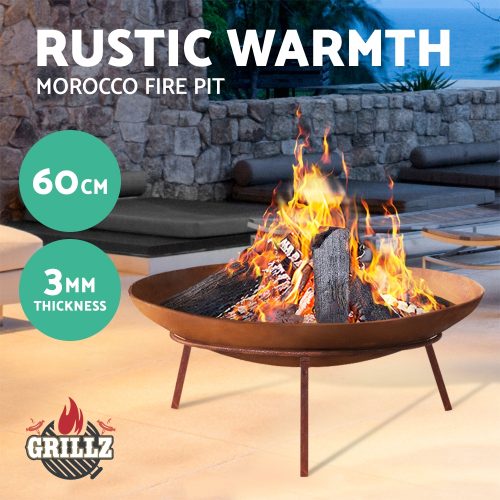Fire Pit Cast Iron Rustic 60cm