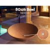 Fire Pit Charcoal Vintage Campfire Burner Rust Outdoor Steel Bowl – 80x80x26 cm
