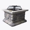 Stone Base Outdoor Patio Heater Fire Pit Table – 55x55x50 cm
