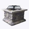 Stone Base Outdoor Patio Heater Fire Pit Table – 55x55x50 cm