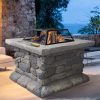 Stone Base Outdoor Patio Heater Fire Pit Table – 55x55x50 cm