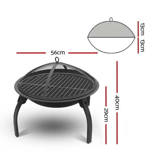 Fire Pit BBQ Charcoal Smoker Portable Outdoor Camping Pits Patio Fireplace