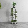 Round Metal Plant Rack Flowerpot Storage Display Stand Holder Home Garden Decor