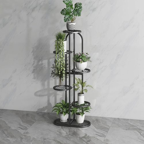 Round Metal Plant Rack Flowerpot Storage Display Stand Holder Home Garden Decor