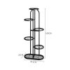 Round Metal Plant Rack Flowerpot Storage Display Stand Holder Home Garden Decor