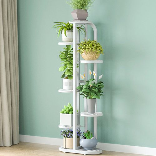Round Metal Plant Rack Flowerpot Storage Display Stand Holder Home Garden Decor