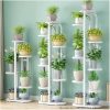 Round Metal Plant Rack Flowerpot Storage Display Stand Holder Home Garden Decor