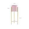 Pink Metal Tiered Plant Stand Flower Pots Holders Foldable Rack Indoor Display