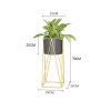 50cm Gold Metal Plant Stand with Flower Pot Holder Corner Shelving Rack Indoor Display