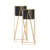 50cm Gold Metal Plant Stand with Flower Pot Holder Corner Shelving Rack Indoor Display