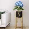 50cm Gold Metal Plant Stand with Flower Pot Holder Corner Shelving Rack Indoor Display