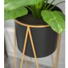 50cm Gold Metal Plant Stand with Flower Pot Holder Corner Shelving Rack Indoor Display