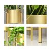 30CM Gold Metal Plant Stand with Flower Pot Holder Corner Shelving Rack Indoor Display
