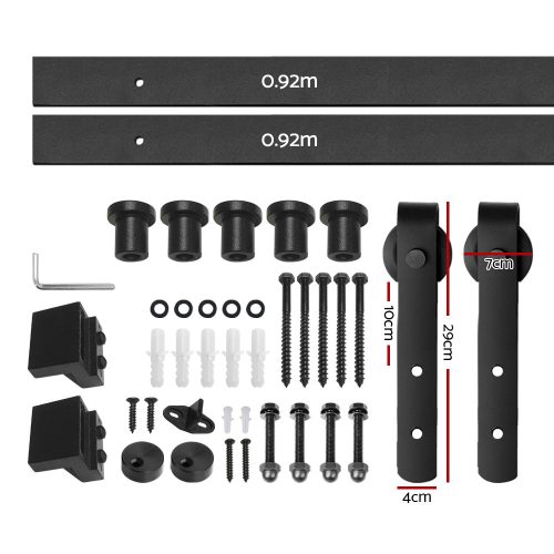 Sliding Barn Door Hardware Track Set Roller Kit Slide Office Bedroom – 1.83 M