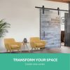 Sliding Barn Door Hardware Track Set Roller Kit Slide Office Bedroom – 1.83 M