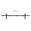 Sliding Barn Door Hardware Track Set Roller Kit Slide Office Bedroom – 2.44 M
