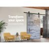 Sliding Barn Door Hardware Track Set Roller Kit Slide Office Bedroom – 2.44 M