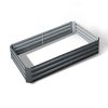 Green Fingers Galvanised Steel Garden Bed – Aliminium Grey – 150x90x30 cm