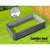 Green Fingers Galvanised Steel Garden Bed – Aliminium Grey – 150x90x30 cm