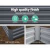 Green Fingers Galvanised Steel Garden Bed – Aliminium Grey – 150x90x30 cm