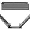Green Fingers Galvanised Steel Garden Bed – Aliminium Grey – 180x90x30 cm