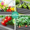 Green Fingers Galvanised Steel Garden Bed – Aliminium Grey – 180x90x30 cm