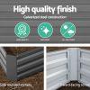 Green Fingers Galvanised Steel Garden Bed – Aliminium Grey – 180x90x30 cm