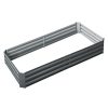 Green Fingers Galvanised Steel Garden Bed – Aliminium Grey – 180x90x30 cm