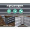 Green Fingers Galvanised Steel Garden Bed – Aliminium Grey – 180x90x30 cm