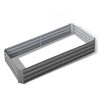Green Fingers Galvanised Steel Garden Bed – Aliminium Grey – 210x90x30 cm
