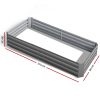 Green Fingers Galvanised Steel Garden Bed – Aliminium Grey – 210x90x30 cm