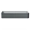 Green Fingers Galvanised Steel Garden Bed – Aliminium Grey – 210x90x30 cm
