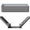 Green Fingers Galvanised Steel Garden Bed – Aliminium Grey – 210x90x30 cm