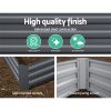 Green Fingers Galvanised Steel Garden Bed – Aliminium Grey – 210x90x30 cm