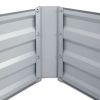 Green Fingers Galvanised Steel Garden Bed – Aliminium Grey – 210x90x30 cm