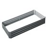 Green Fingers Galvanised Steel Garden Bed – Aliminium Grey – 210x90x30 cm