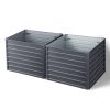 Garden Bed 2PCS Galvanised Steel Raised Planter – 100x100x77 cm