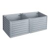 Garden Bed 2PCS Galvanised Steel Raised Planter – 100x100x77 cm