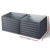 Garden Bed 2PCS Galvanised Steel Raised Planter – 100x100x77 cm